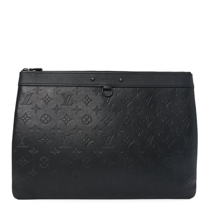 Louis Vuitton Calfskin Monogram Shadow Discovery Pochette Black 1 of 6