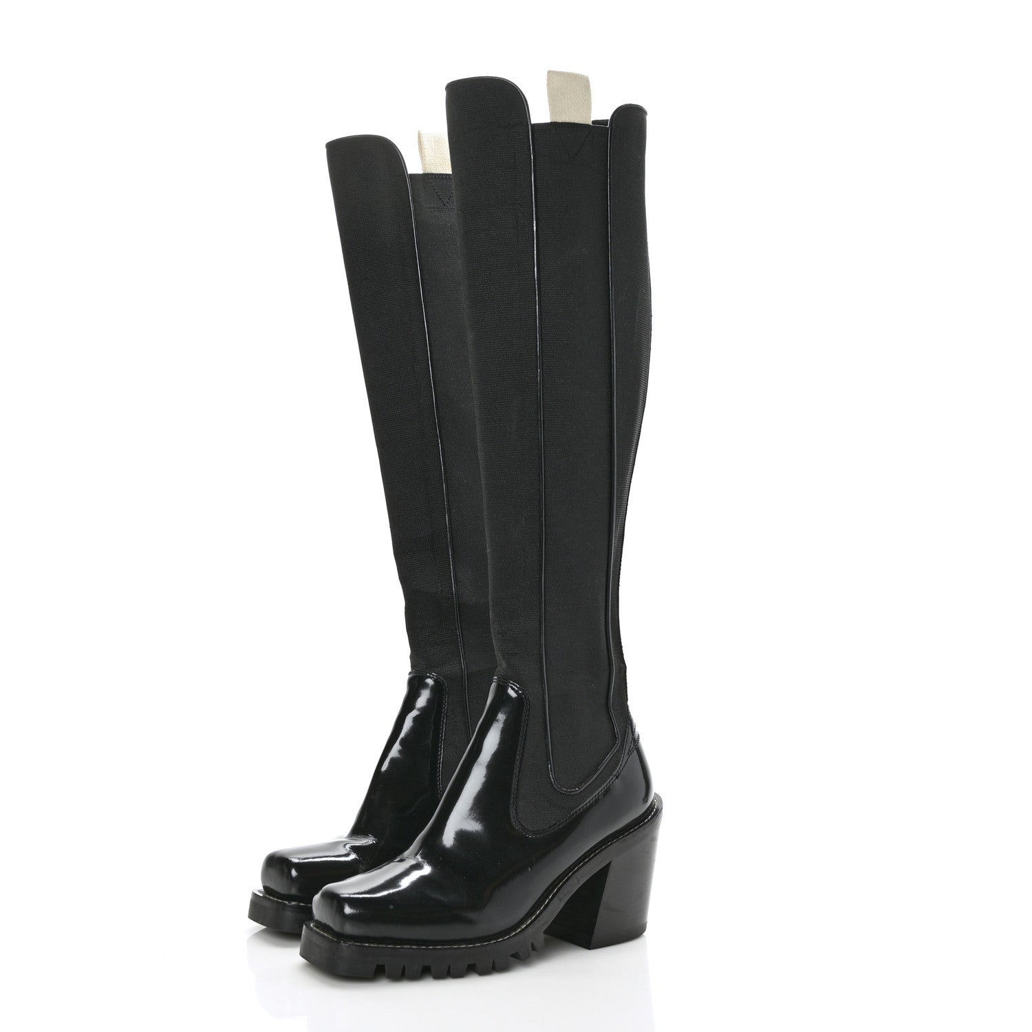 Louis Vuitton Patent Limitless Tall Boots 39 Black 3 of 9