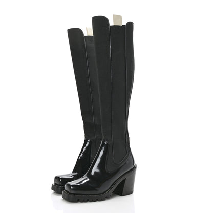 Louis Vuitton Patent Limitless Tall Boots 39 Black 3 of 9