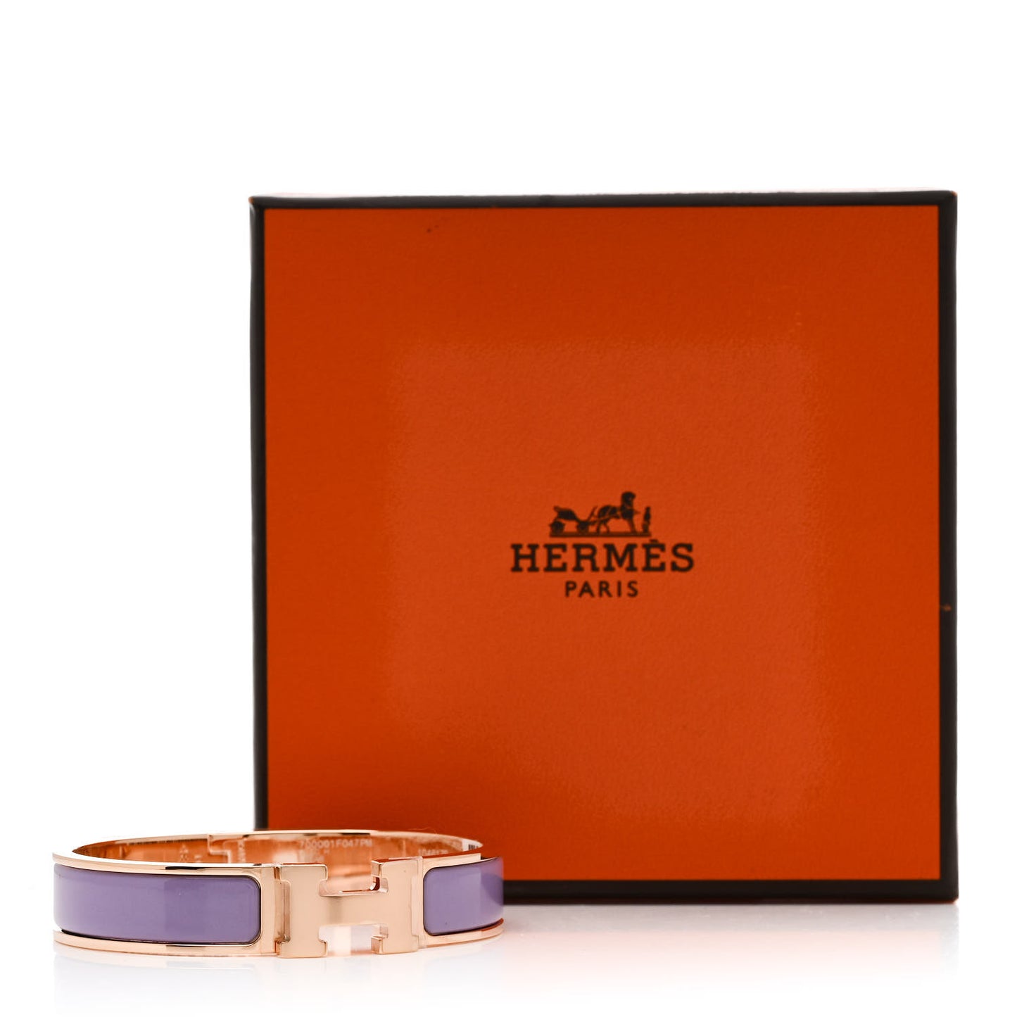 Enamel Narrow Clic Clac H Bracelet PM Lilas