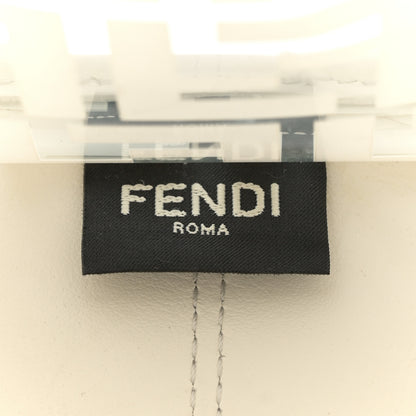 Fendi TPU FF Vitello Century Plexiglass Small Runaway Shopper Tote White 6 of 16