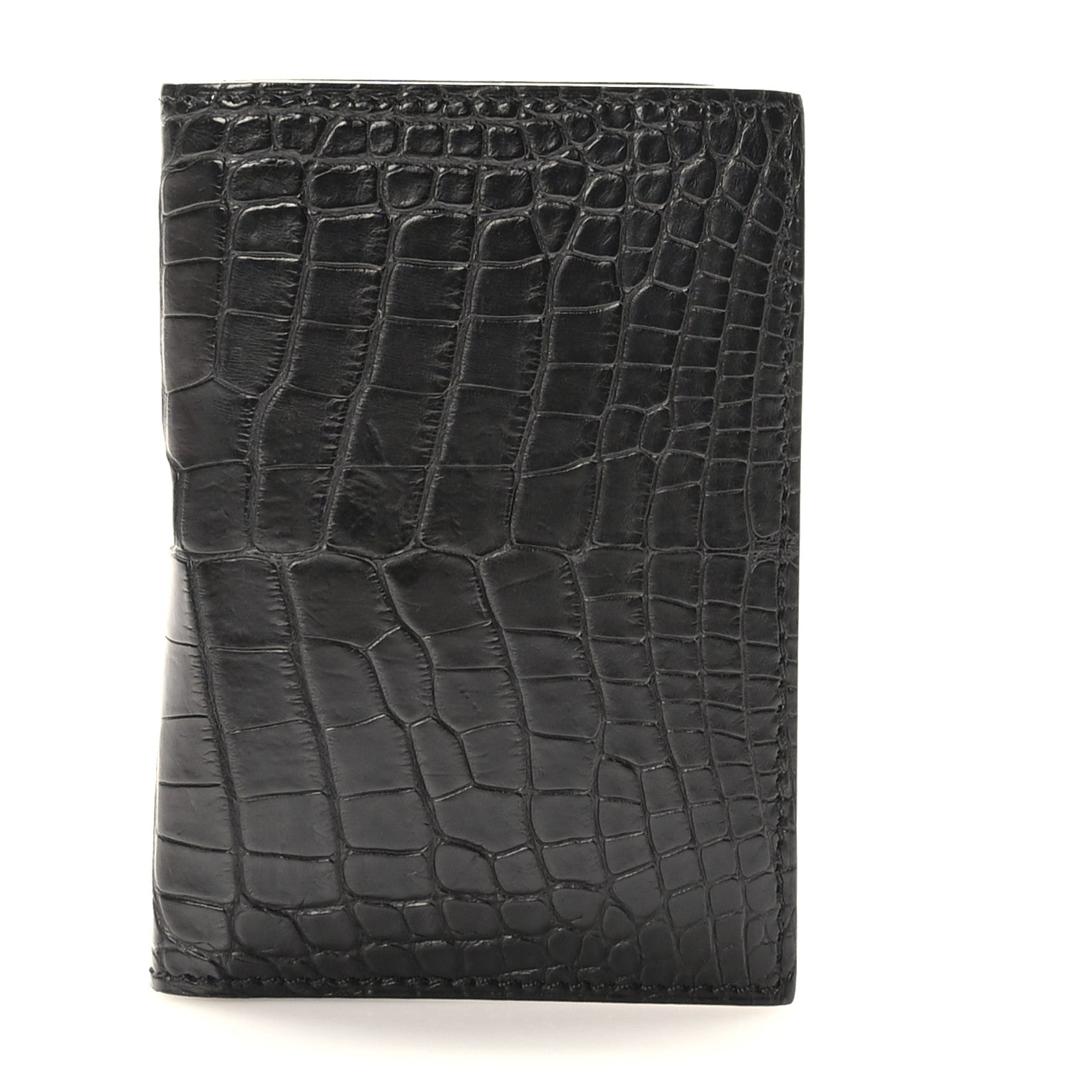 Hermes Matte Alligator MC2 Euclide Card Holder Black 1 of 8