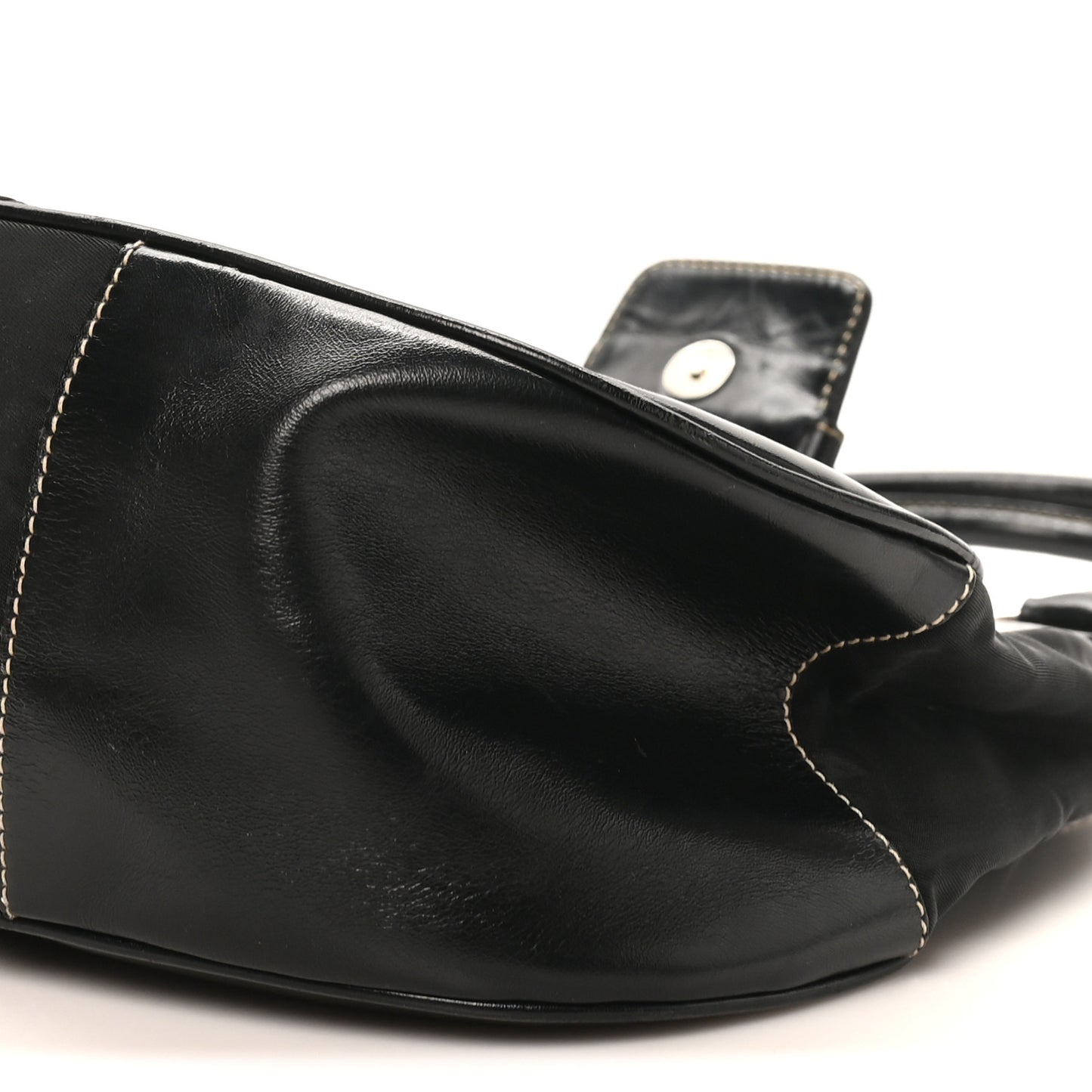 Tessuto Nylon Moon Shoulder Bag Black