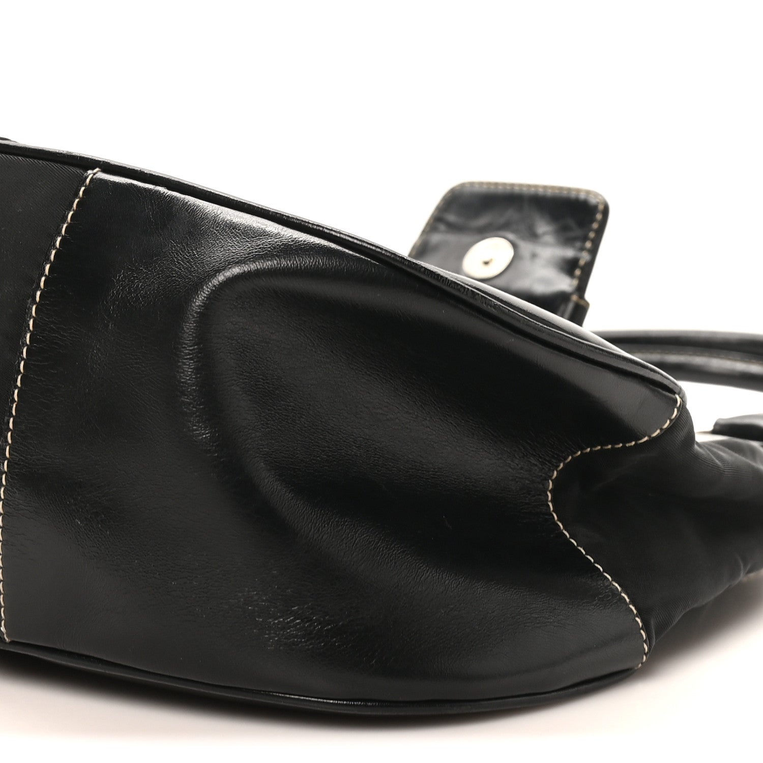 Prada Tessuto Nylon Moon Shoulder Bag Black 9 of 9