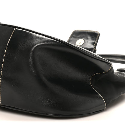 Prada Tessuto Nylon Moon Shoulder Bag Black 9 of 9