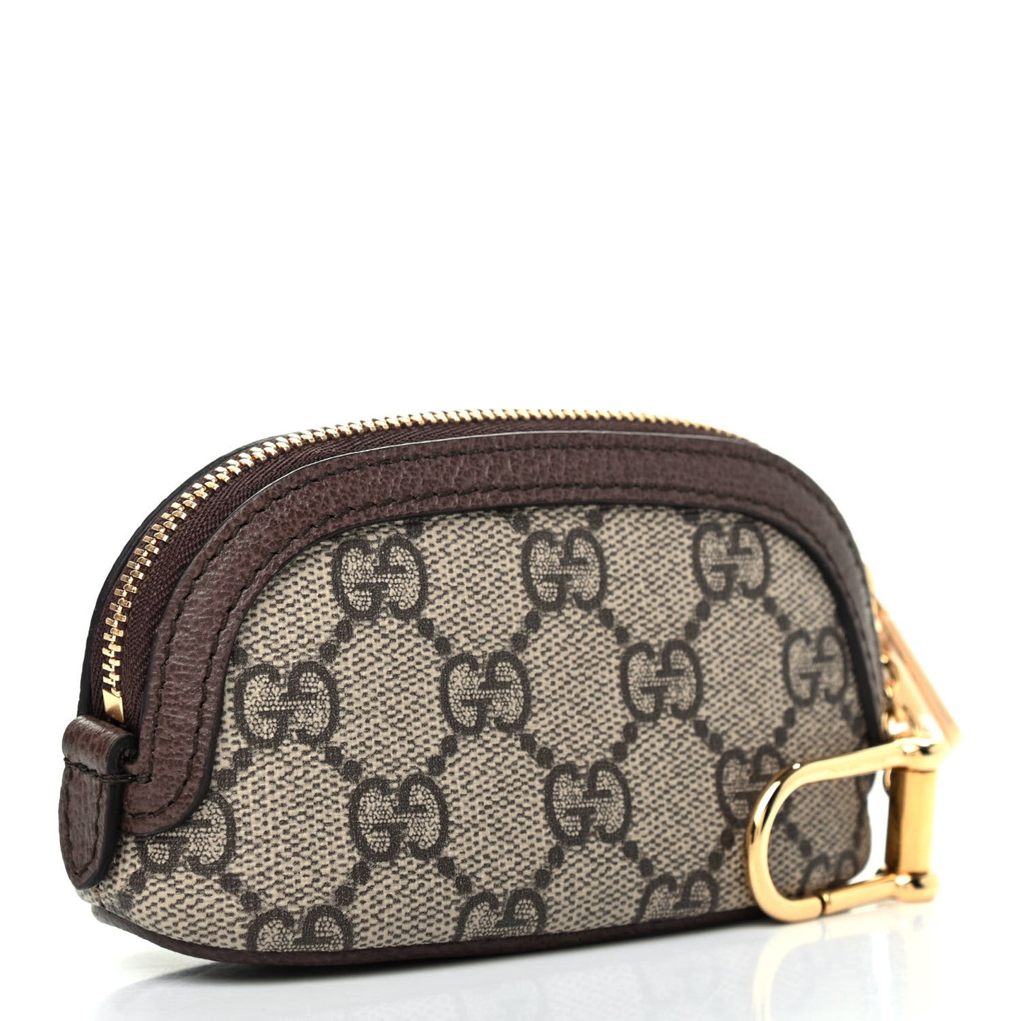 GG Supreme Monogram Web Ophidia Dome Key Pouch Beige New Acero