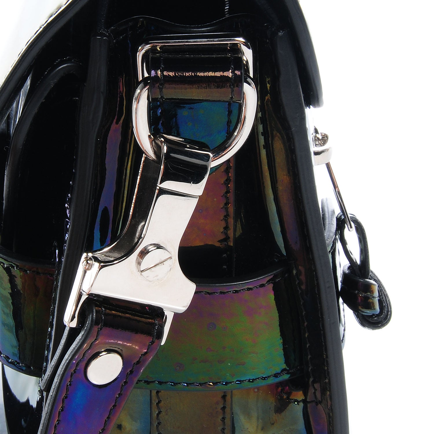 Proenza Schouler PS11 Mini Classic Shoulder Bag Holographic Oil Slick 11 of 12
