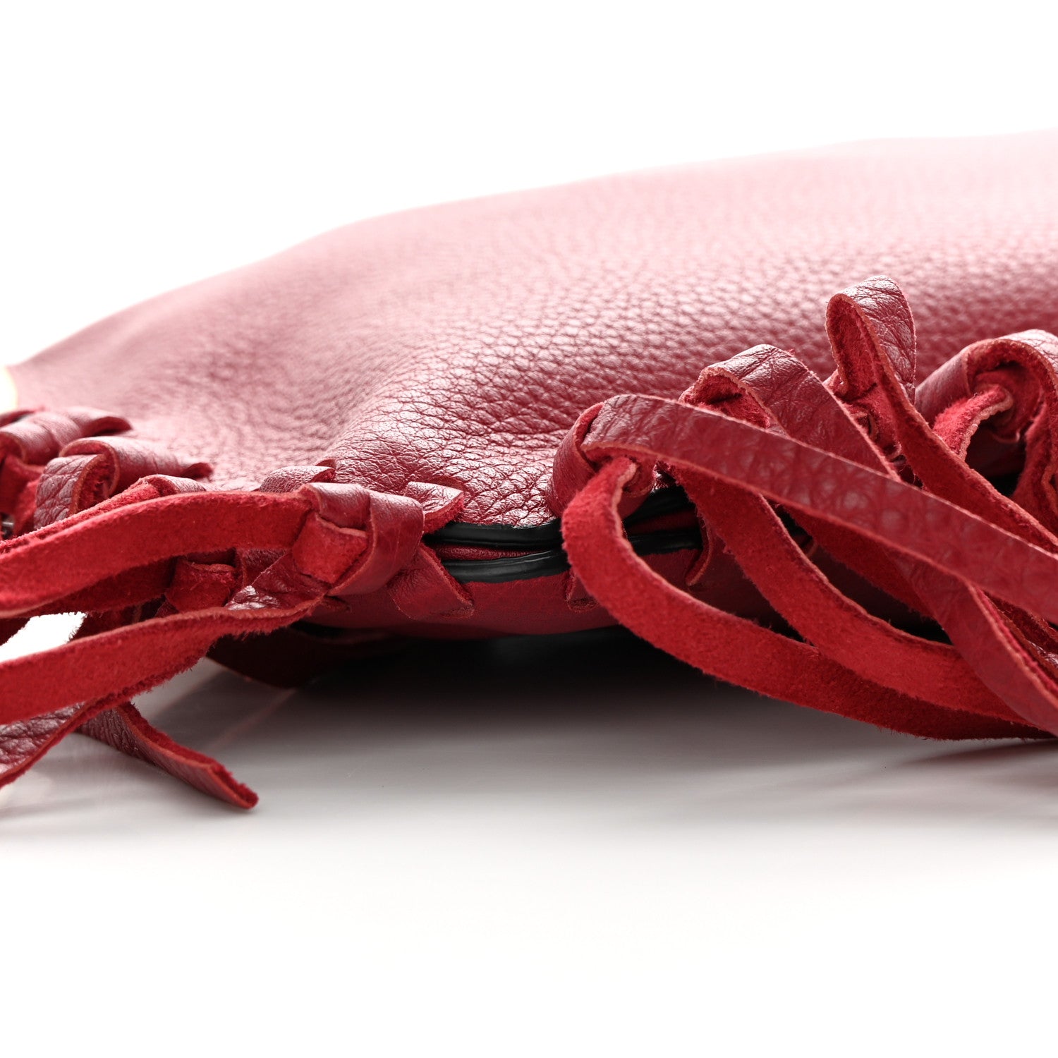 Valentino Garavani Grained Calfskin C-Rockee Sagittarius Fringe Clutch Scarlet 11 of 15
