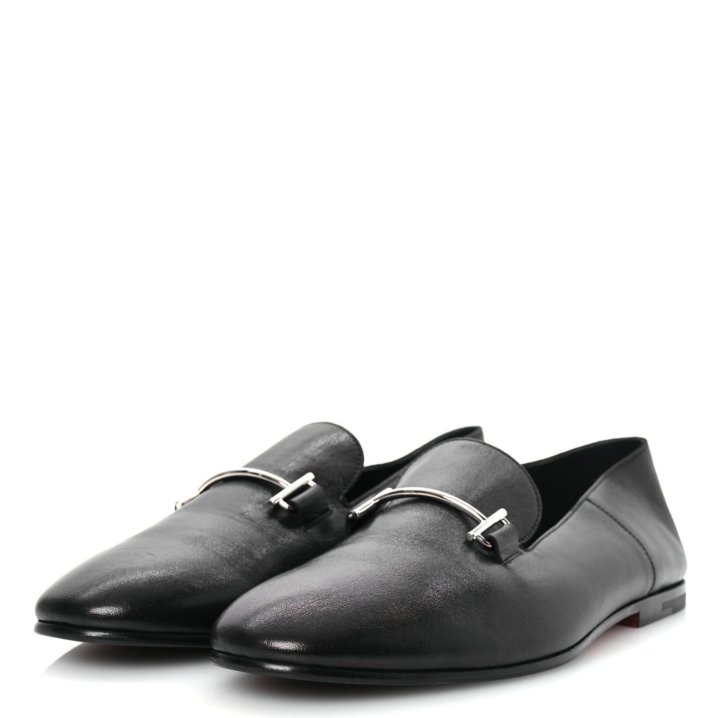 Goatskin Mens Saga Loafers 43.5 Black
