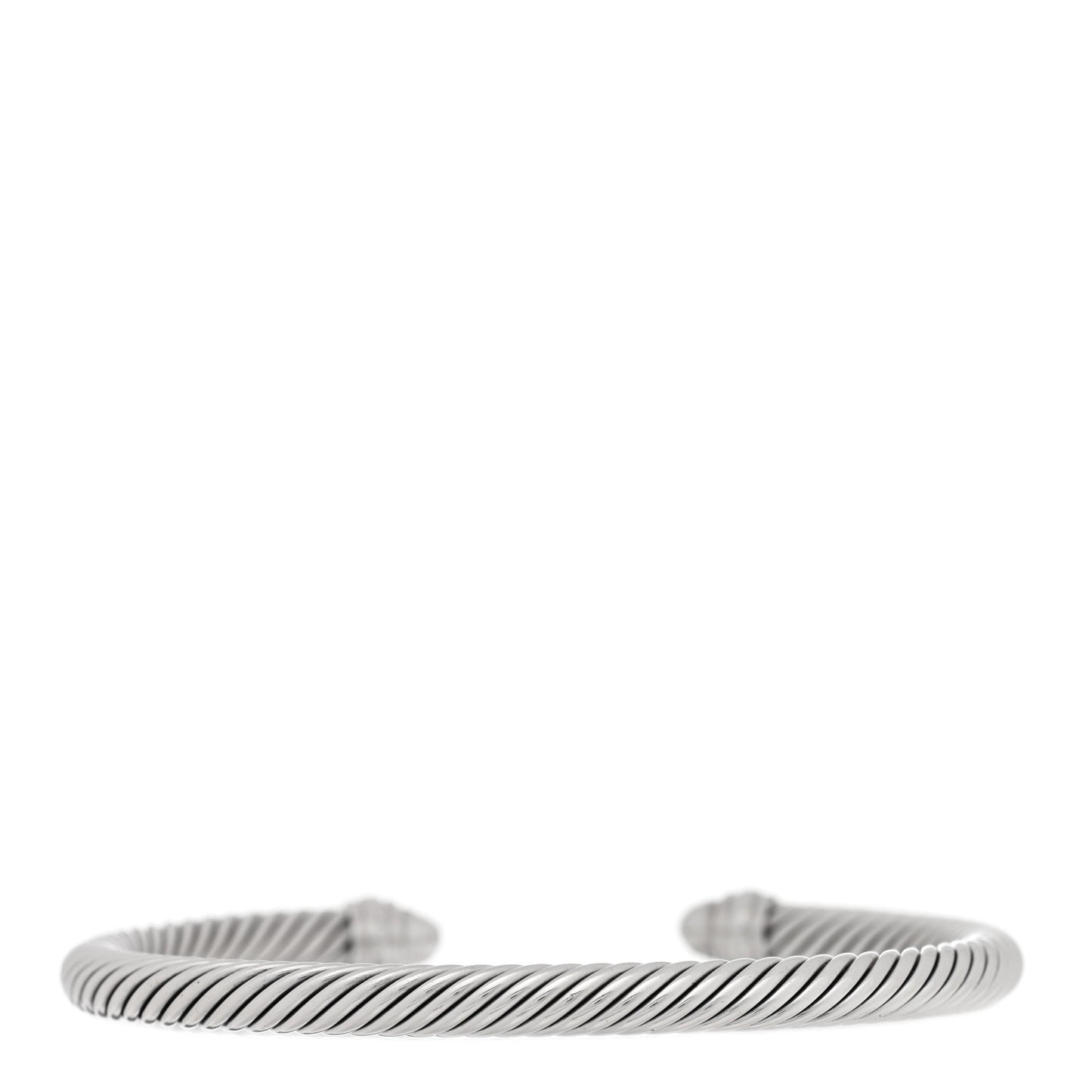 Sterling Silver Pave Diamond 5mm Cable Classics Bracelet