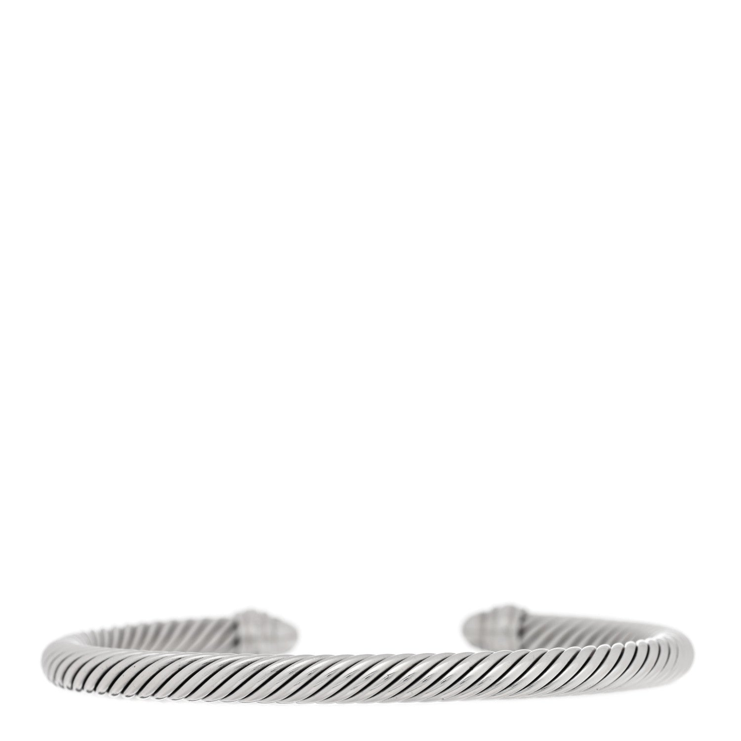 David Yurman Sterling Silver Pave Diamond 5mm Cable Classics Bracelet 2 of 3