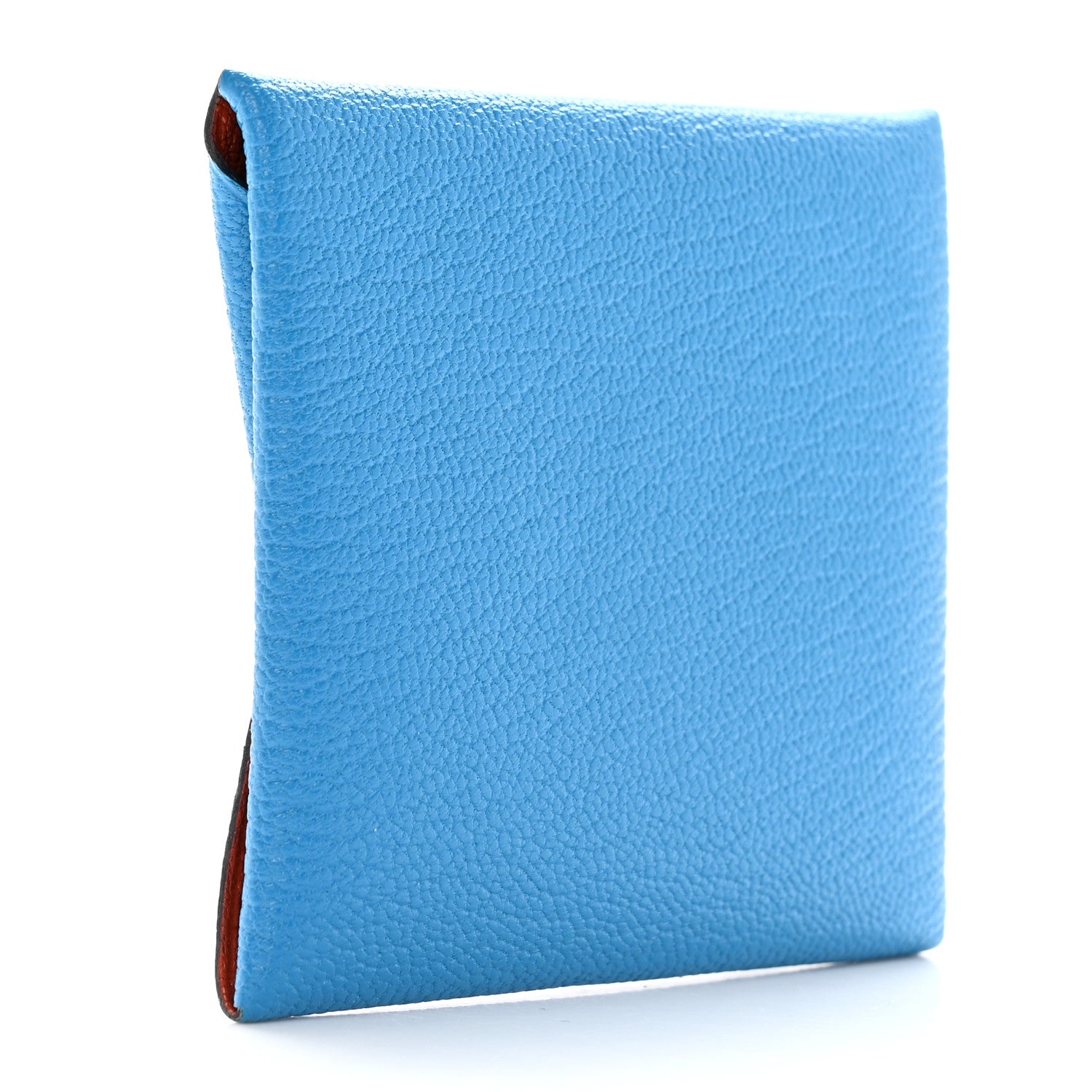 Hermes Chevre Mysore Bastia Verso Coin Purse Bleu Frida Cuivre 3 of 7