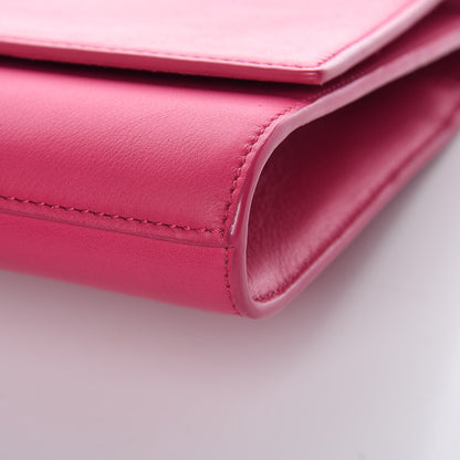 Saint Laurent Calfskin Classic Y Ligne Clutch Fuchsia 11 of 11