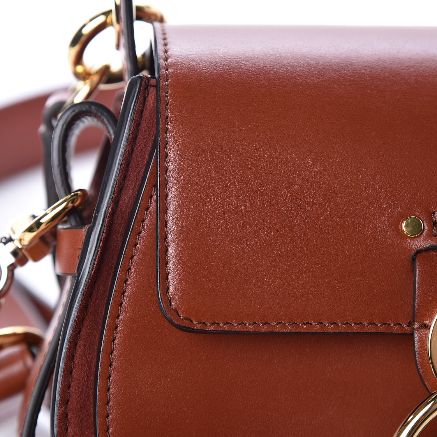 Chloe Calfskin Small Tess Bag Sepia Brown 15 of 15