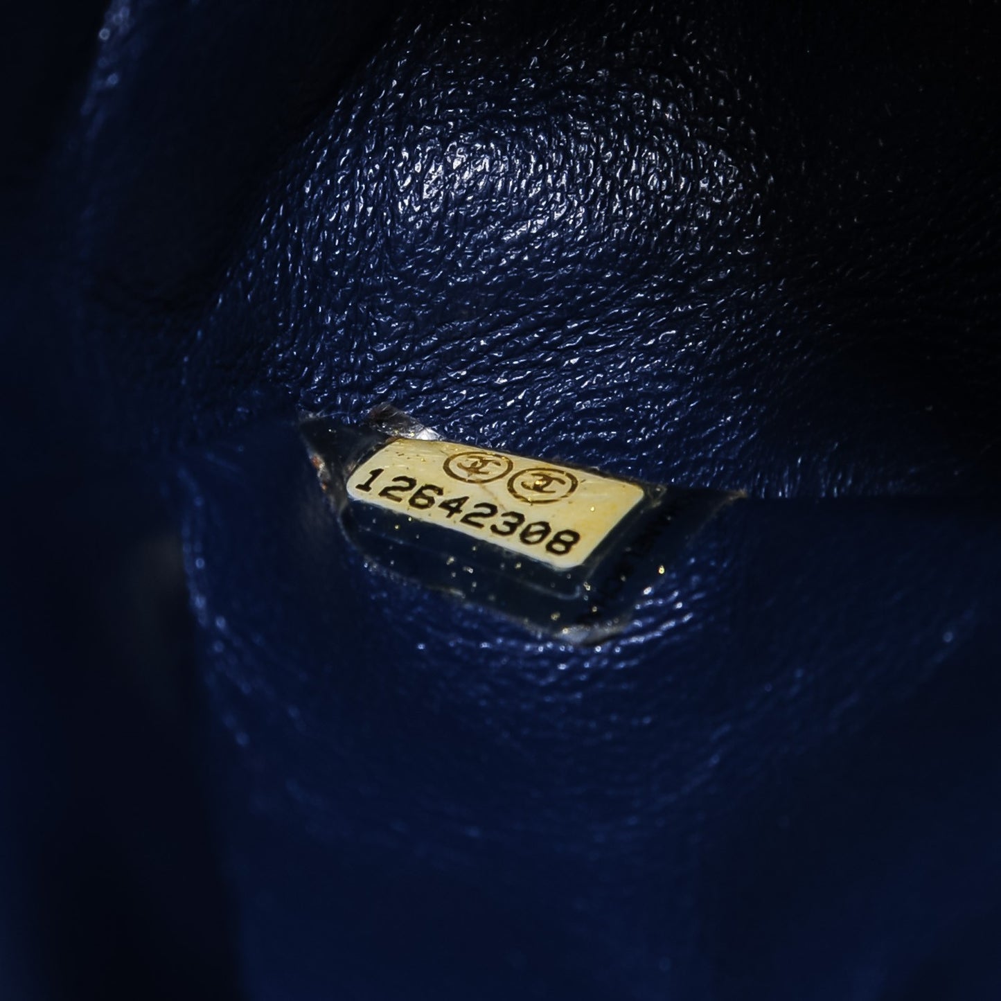Lambskin Quilted Mini Square Flap Blue