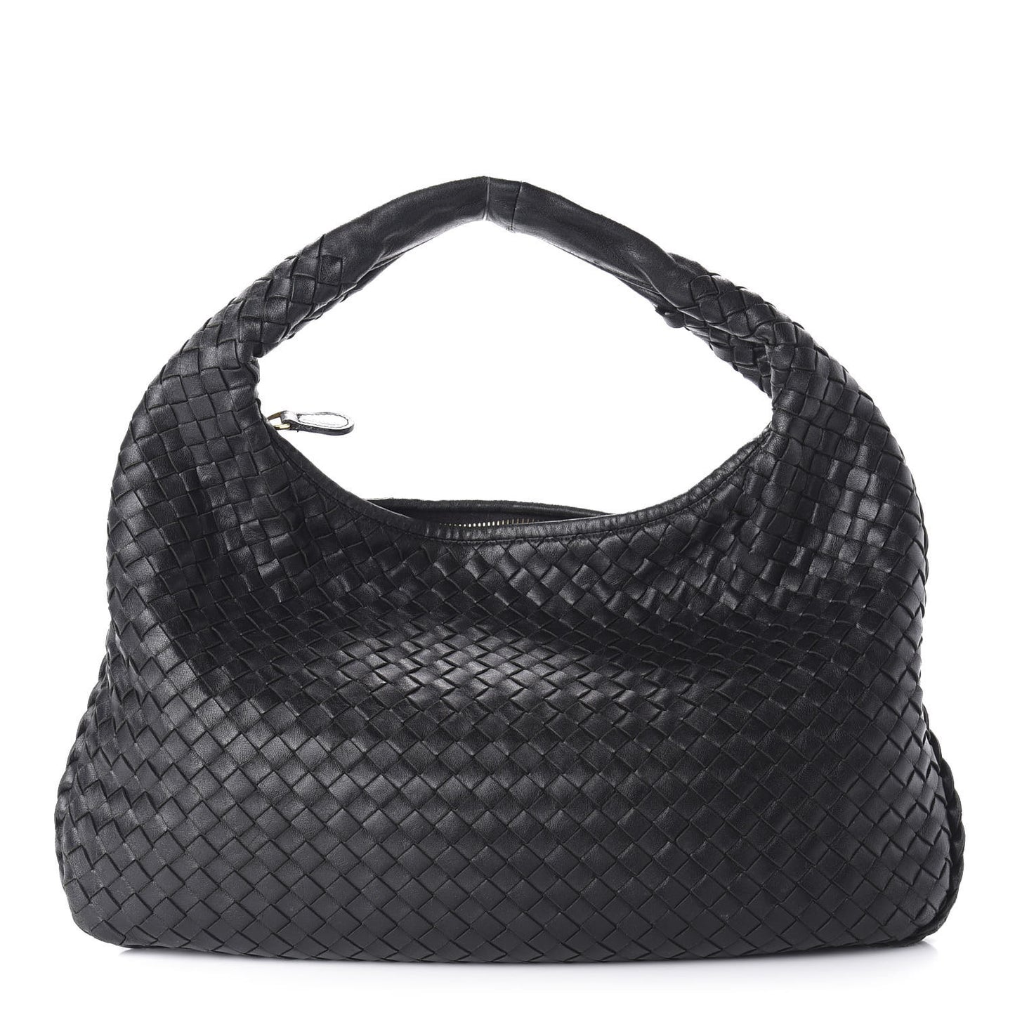 Nappa Intrecciato Large Veneta Hobo Black