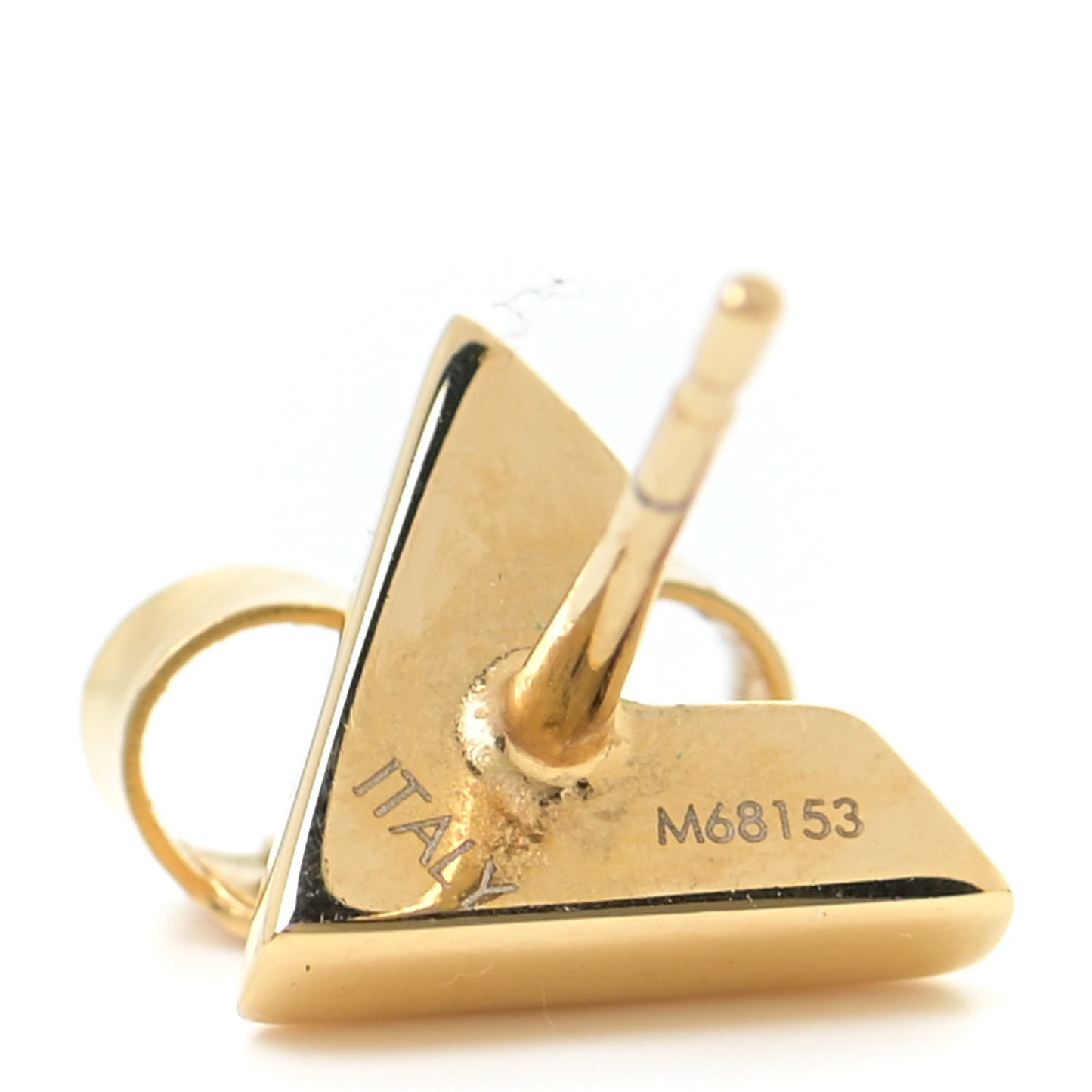 Brass Essential V Stud Earrings Gold
