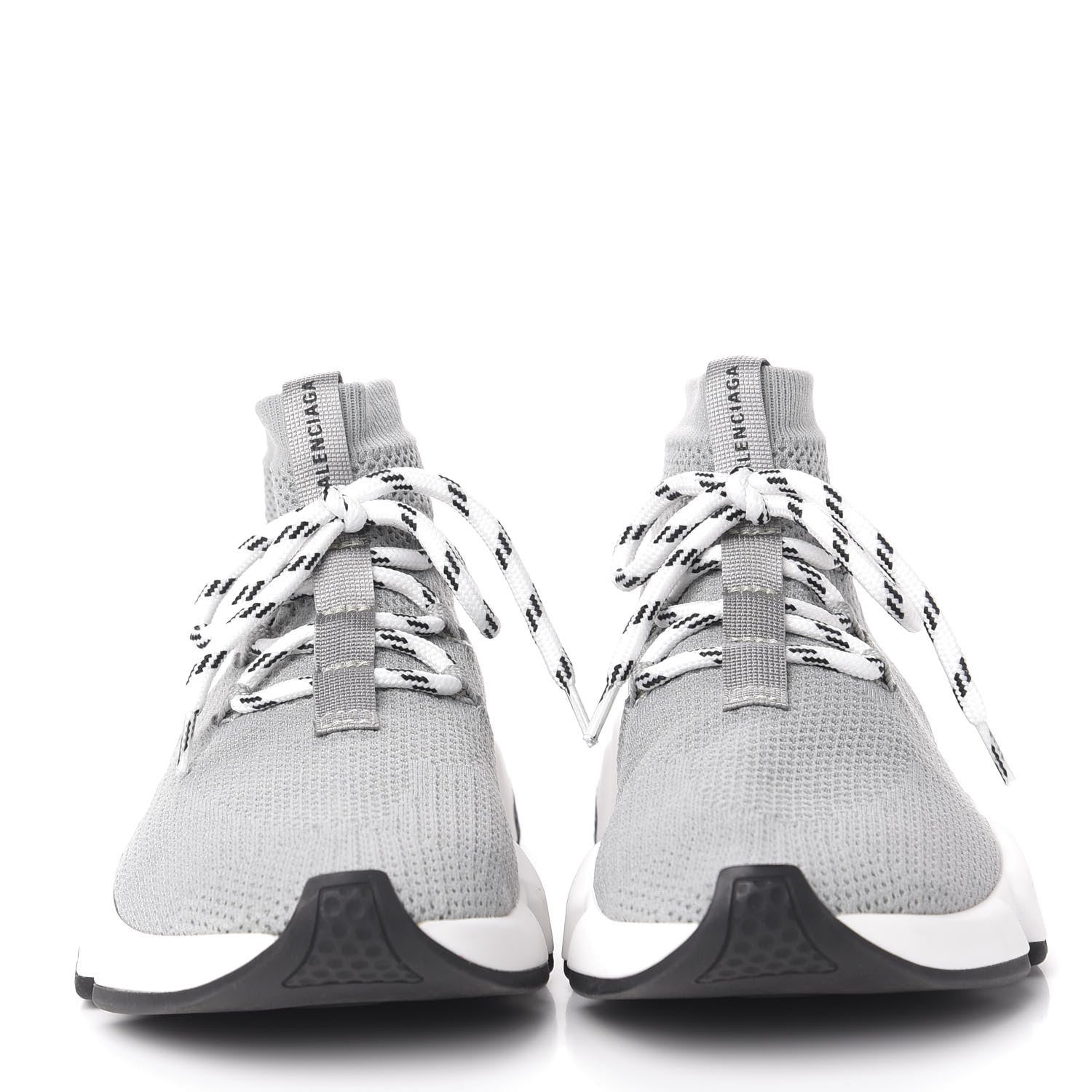 Balenciaga Knit Womens Speed Lace Up Sneakers 38 Gris 2 of 10