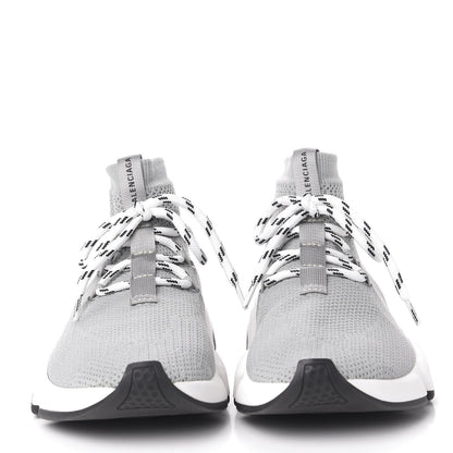 Balenciaga Knit Womens Speed Lace Up Sneakers 38 Gris 2 of 10