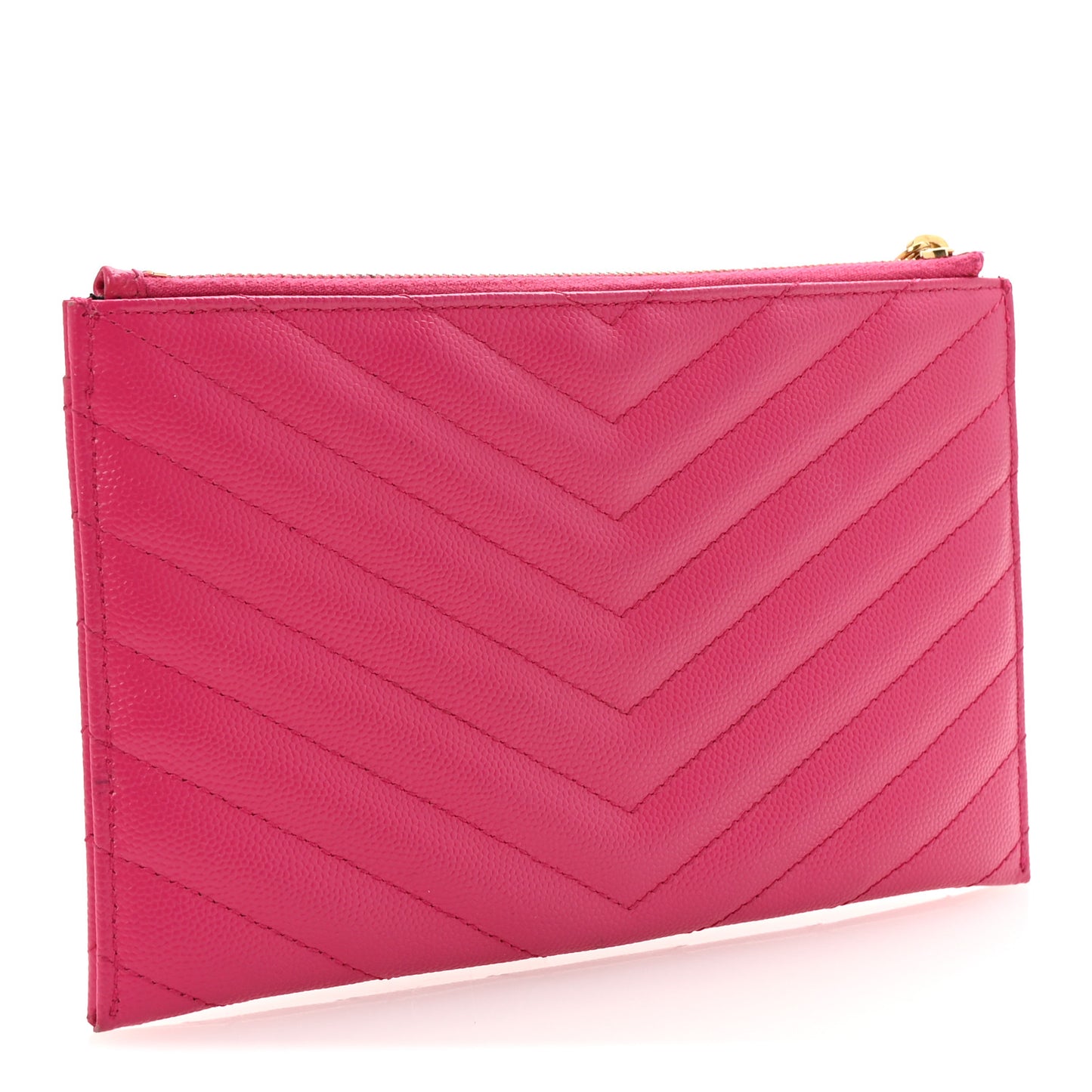 Grain De Poudre Chevron Monogram Bill Pouch Fresh Fuxia