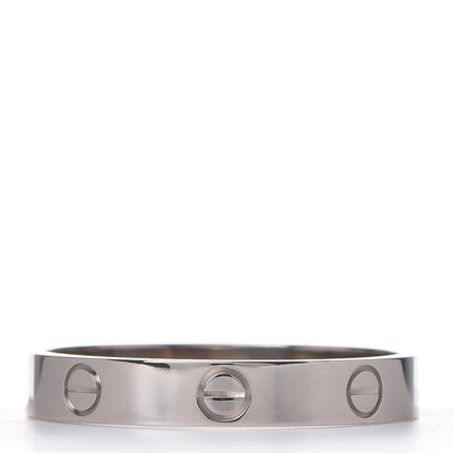Cartier 18K White Gold 3.5mm LOVE Wedding Band Ring 62 10 3 of 4