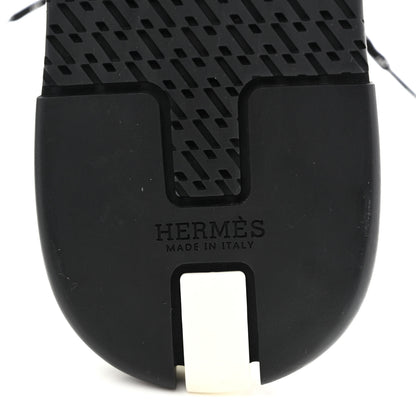 Hermes Knit Bi-Color Womens Addict Sneakers 37 Black White 8 of 9