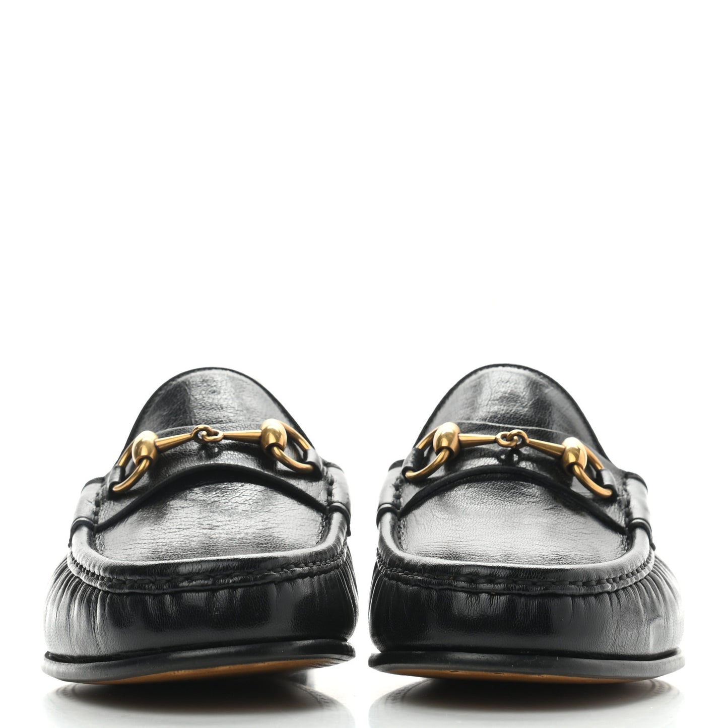 Goatskin Stripe Mens Horsebit Slingback Slippers 7 Black