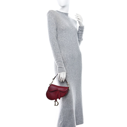 Christian Dior Calfskin Mini Saddle Bag Red 2 of 12