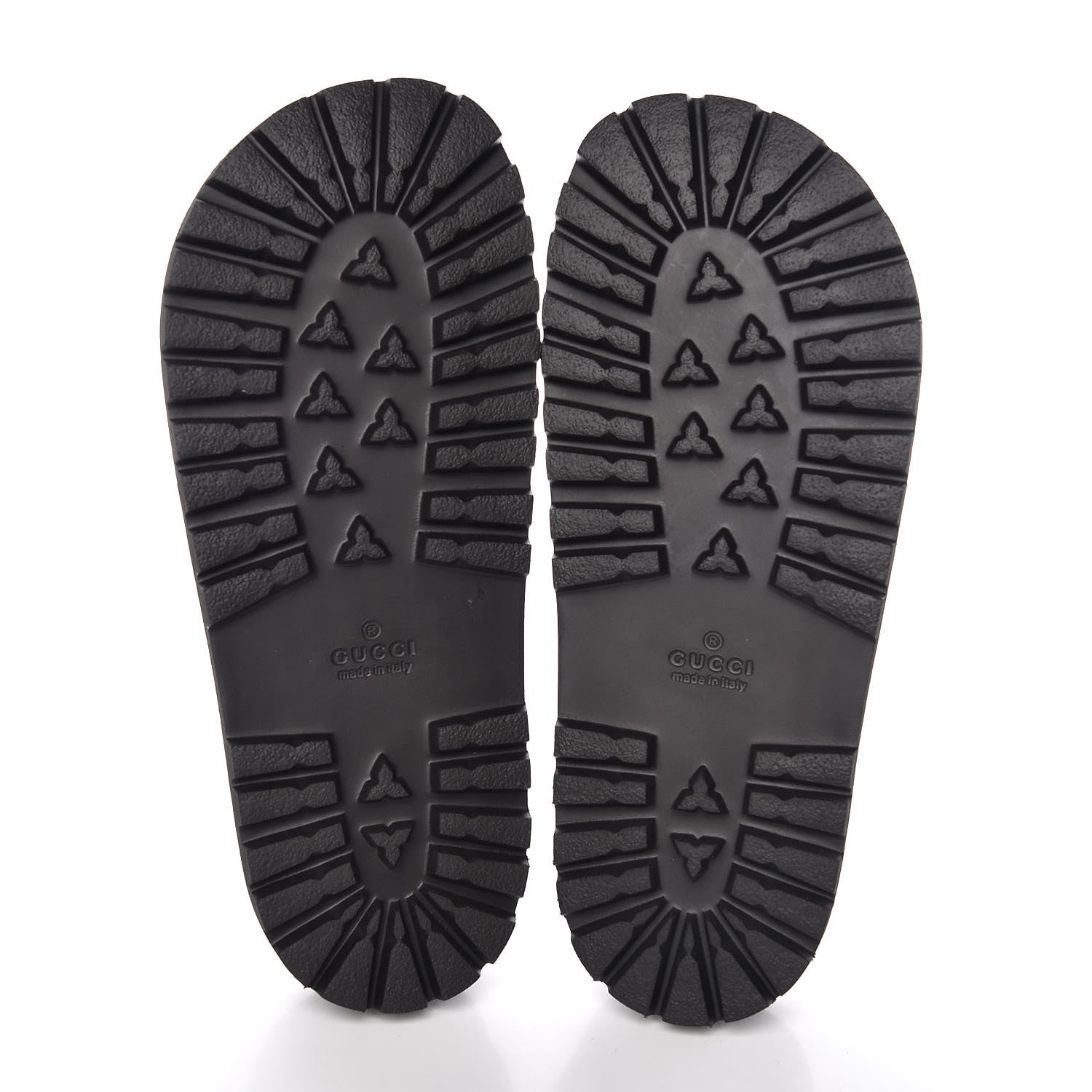 Gucci GG Supreme Monogram Tiger Mens Lug Sole Slide Sandals 5 Ebony 5 of 9