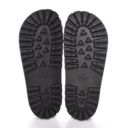 Gucci GG Supreme Monogram Tiger Mens Lug Sole Slide Sandals 5 Ebony 5 of 9
