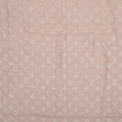 Louis Vuitton Wool Silk Monogram Shawl Natural 1 of 5