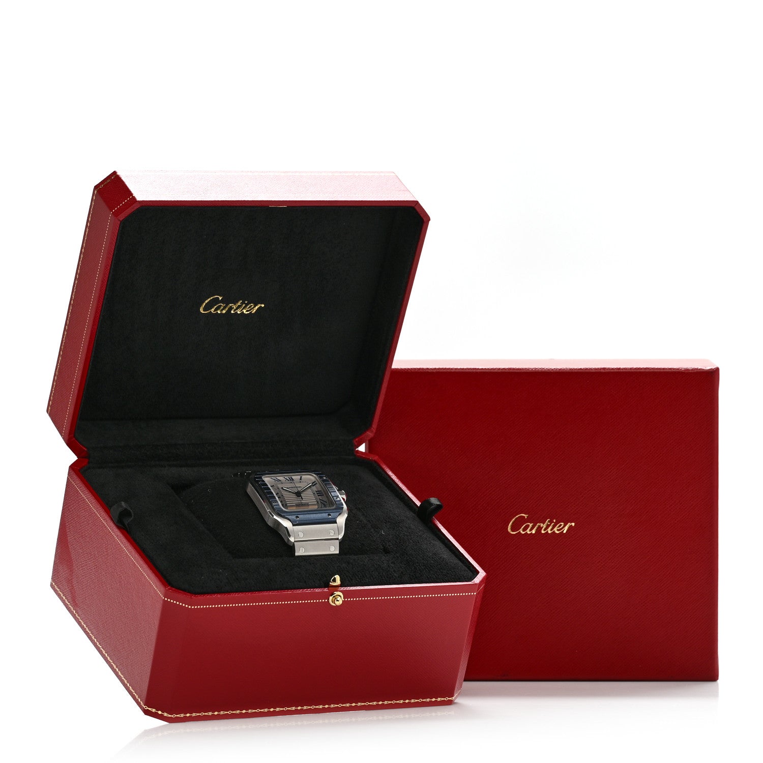 Cartier Stainless Steel 39.8mm Santos De Cartier Automatic Watch Grey 5 of 5