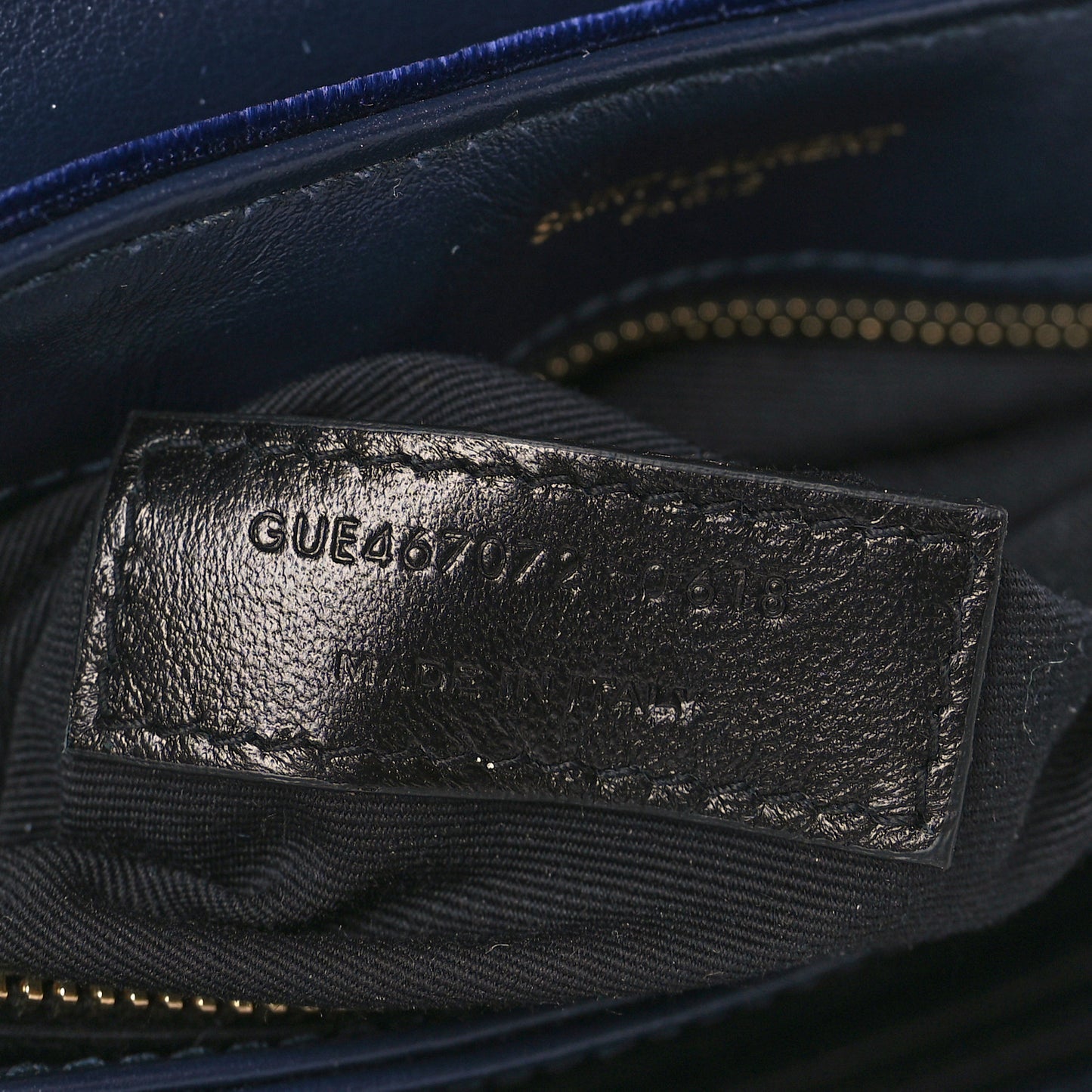 Velvet Y Quilted Monogram Toy Loulou Crossbody Bag Deep Marine