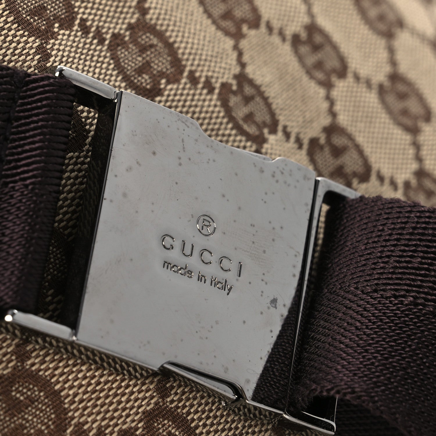 Gucci GG Monogram Double Pocket Belt Bag Dark Brown 13 of 13