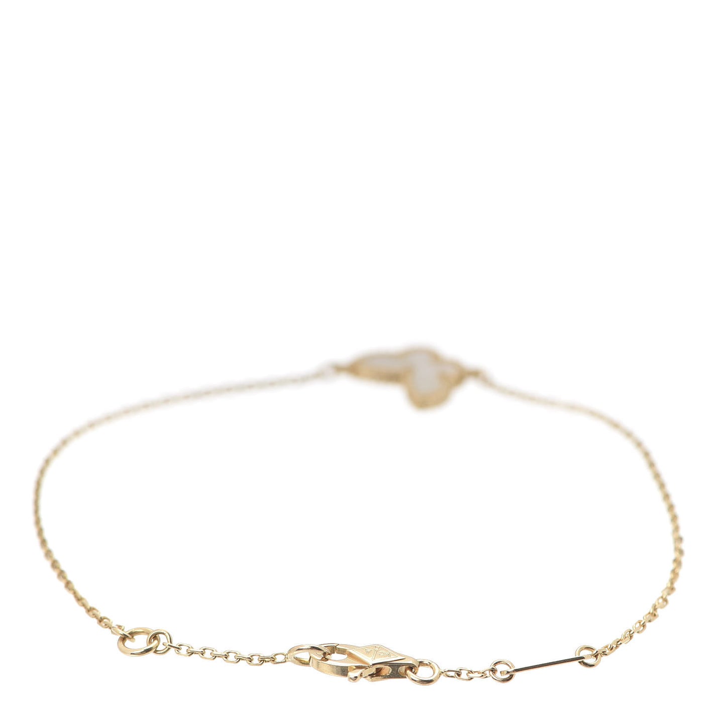 18K Yellow Gold Mother of Pearl Sweet Alhambra Butterfly Bracelet