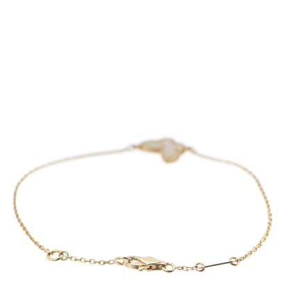 Van Cleef & Arpels 18K Yellow Gold Mother of Pearl Sweet Alhambra Butterfly Bracelet 3 of 8