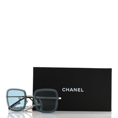 Chanel Chain Square Sunglasses 4244 Blue 8 of 8