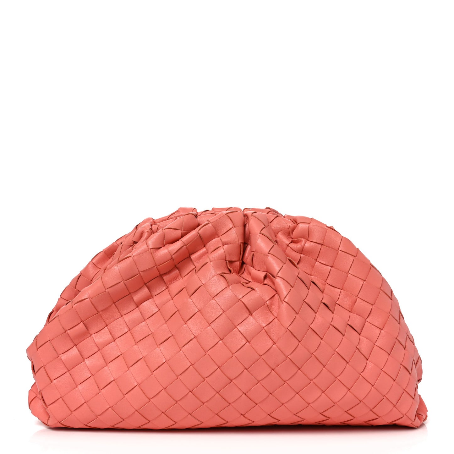 Nappa Maxi Intrecciato The Pouch Oversized Clutch Peach