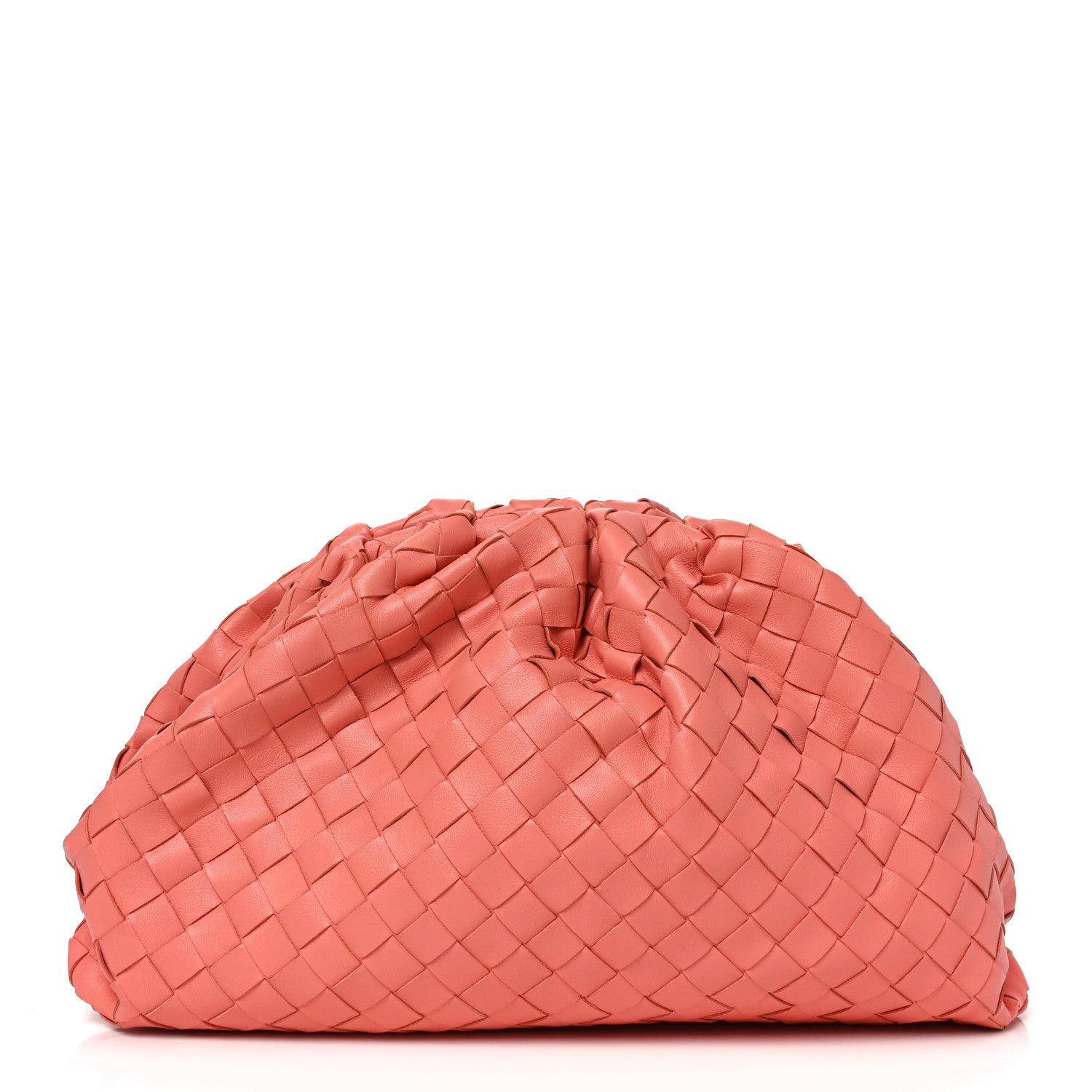 Bottega Veneta Nappa Maxi Intrecciato The Pouch Oversized Clutch Peach 2 of 20