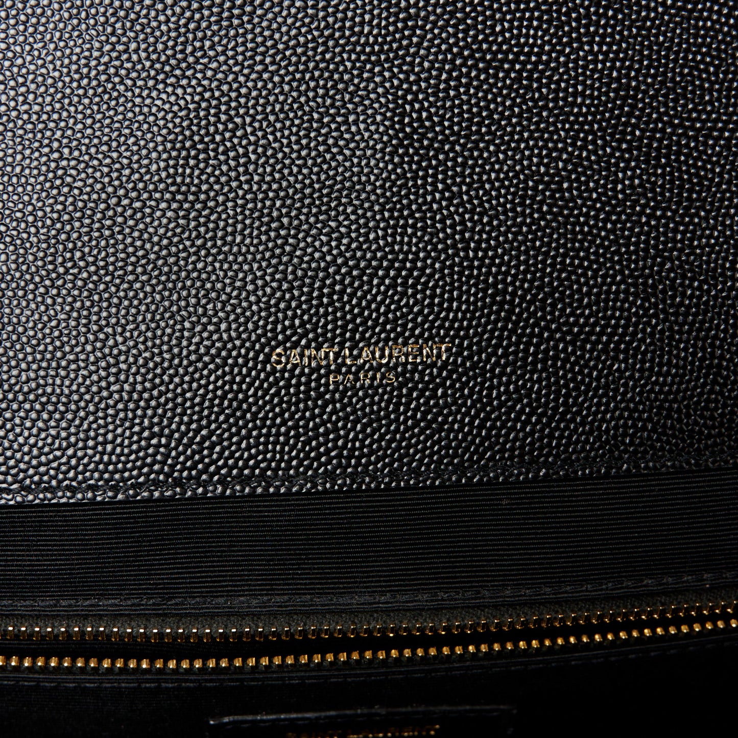 Grain De Poudre Textured Mixed Matelasse Large Triquilt Monogram Satchel Black