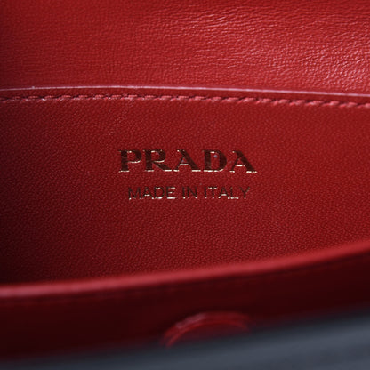 Prada Saffiano Cuir Medium Double Bag Black Fuoco 6 of 12