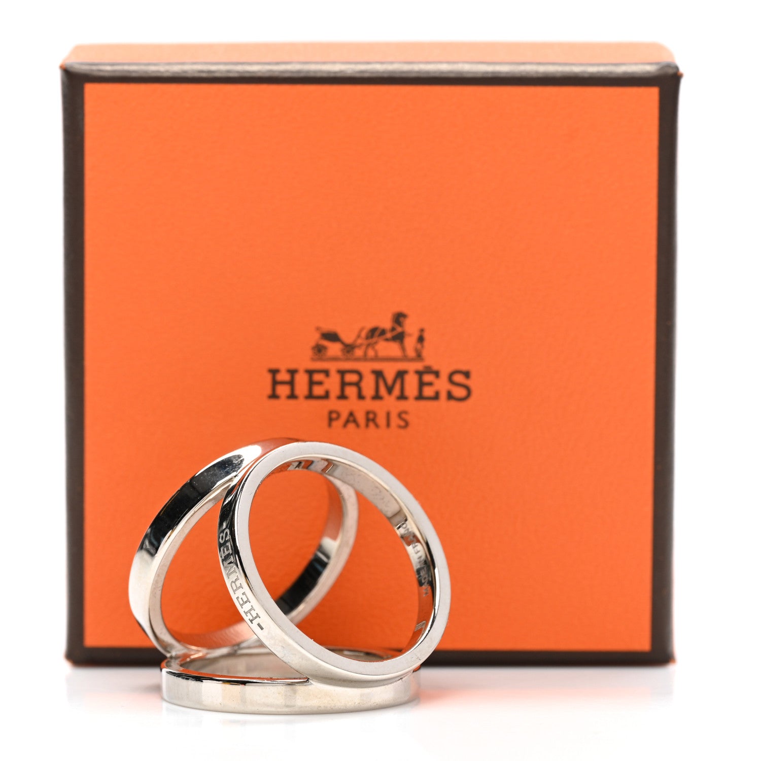 Hermes Palladium Trio Scarf Ring 6 of 6