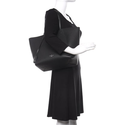 Louis Vuitton Calfskin Lockme Cabas Black 2 of 10