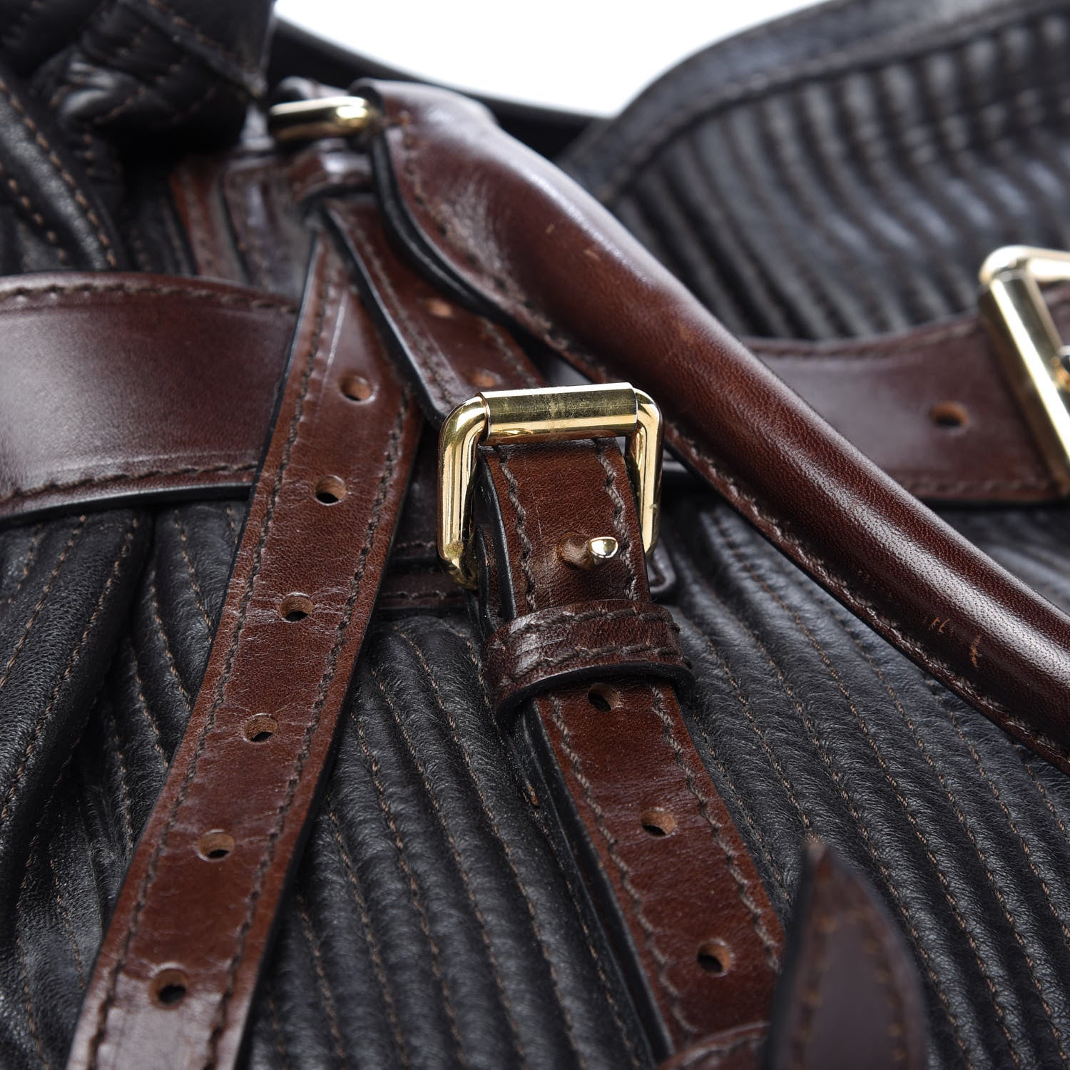 Burberry Calfskin Quilted Belt Tote Black 13 of 21