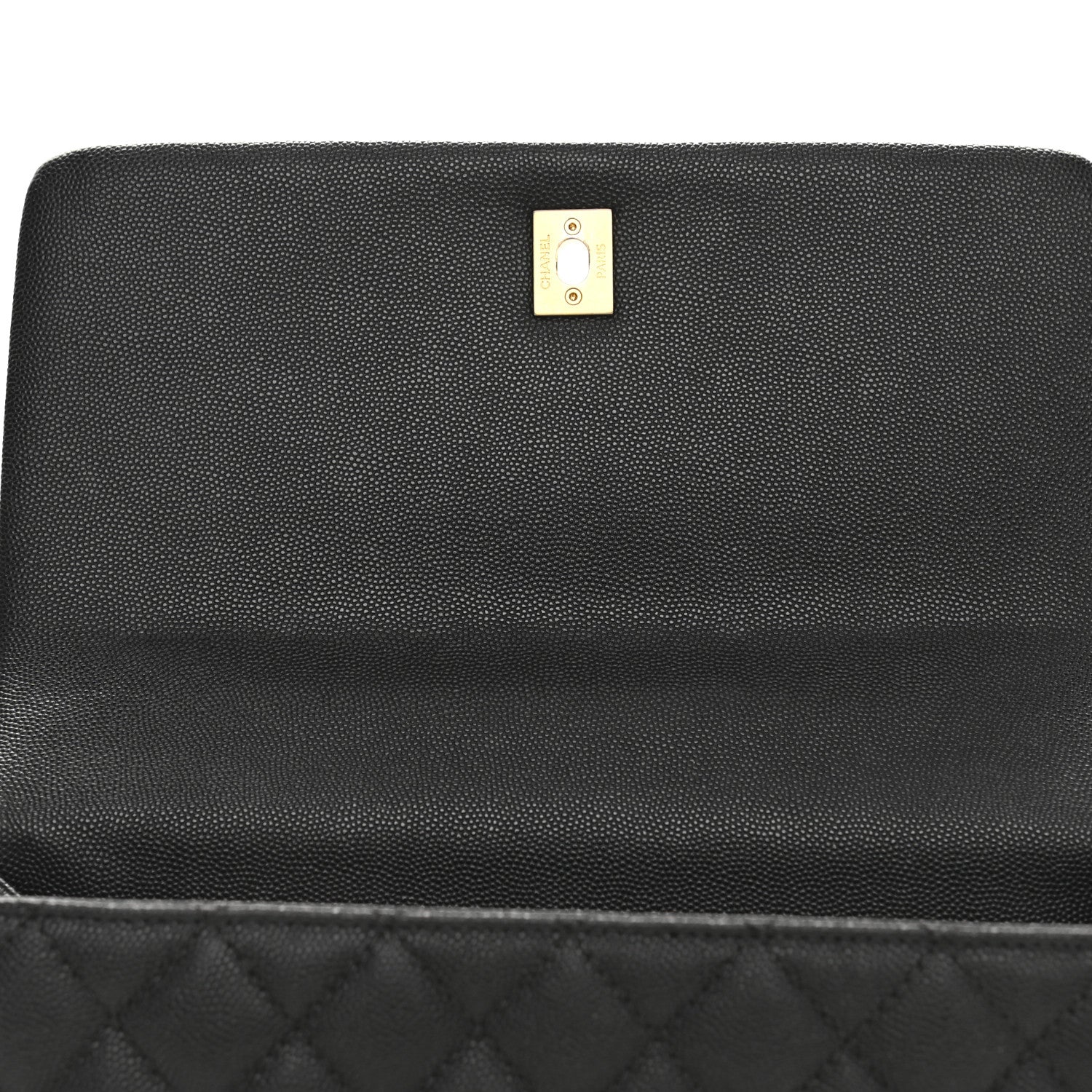 Chanel Caviar Lizard Quilted Small Coco Handle Flap Black 11 of 12