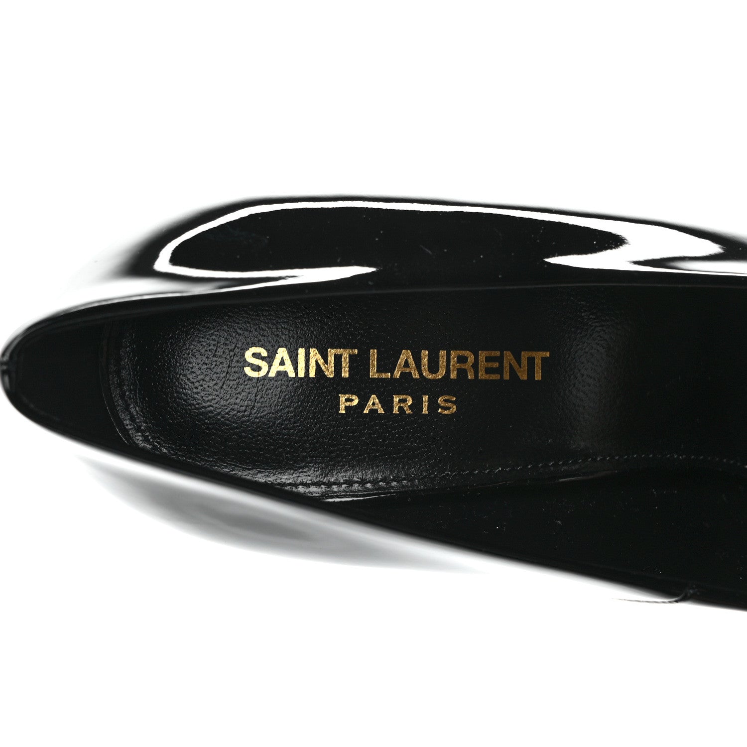 Saint Laurent Patent Calfskin Kayla 110 Pumps 38.5 Black 7 of 9