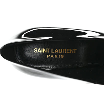 Saint Laurent Patent Calfskin Kayla 110 Pumps 38.5 Black 7 of 9