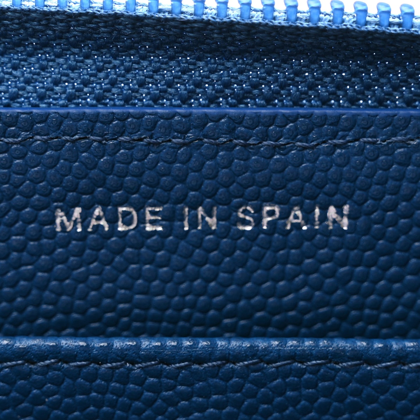 Caviar Quilted Large Boy Zip Around Wallet Blue