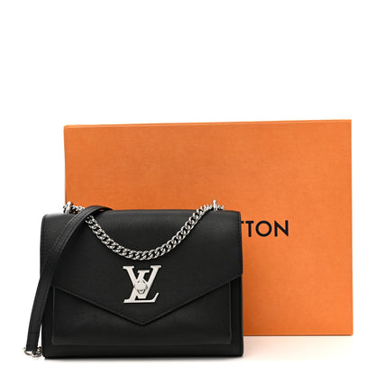 Louis Vuitton Soft Calfskin Mylockme Chain Bag BB Black 10 of 10