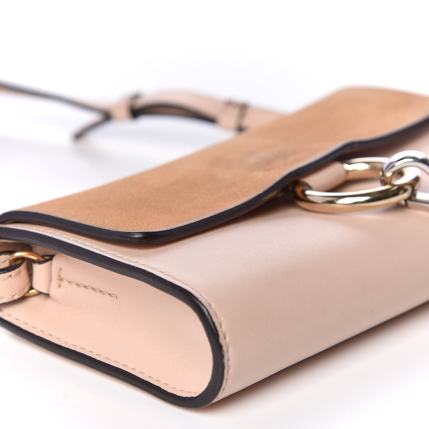 Chloe Suede Calfskin Mini Faye Shoulder Bag Cement Pink 5 of 11